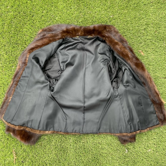 Elegant Dark Mink Fur Jacket Bolero From Germany Clean No Monogram - Picture 4 of 4